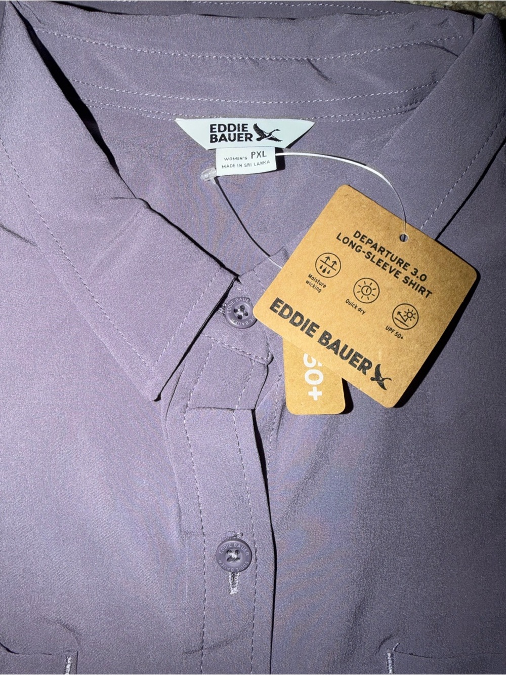 Eddie Bauer Women’s Petite XL Thistle Button Down Shirt New
